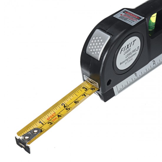 Multipurpose Laser Level Vertical Cross Measuring Tape Aligner Metric Ruler