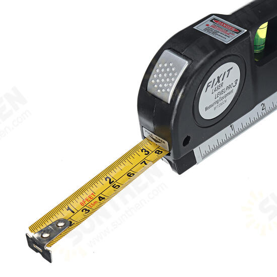 Multipurpose Laser Level Vertical Cross Measuring Tape Aligner Metric Ruler