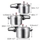 Aluminium Commercial Grade Pressure Cooker 3/4/6.3 Litre 3 Style Kitchen Tools