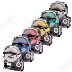 1Roll 9/12/18/24mm 3D Embossing PVC Label Tape Compatible Epson/KingJim Label Cassette Business Office Printer Supplies 1Roll 9/12/18/24mm 3D Embossing PVC Label Tape Compatible Epson/KingJim Label Cassette Business Office Printer Supplies