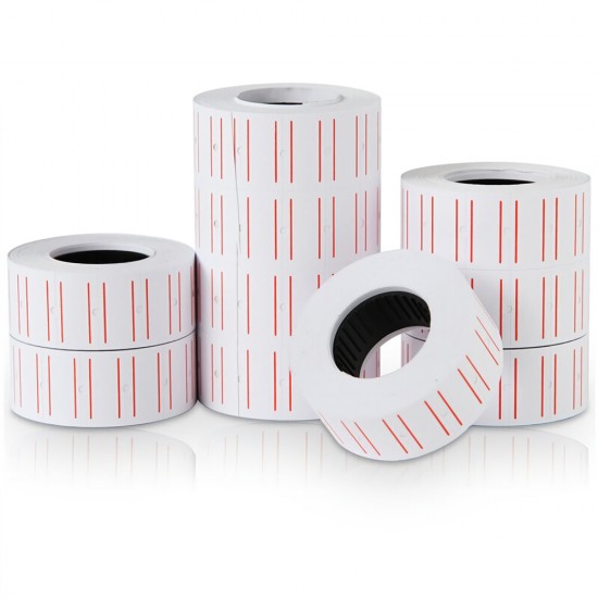10 Rolls Price Labels Paper Single Row White Tag Paper Supermarket Grocery Shop Paper Stickers for Label Printer 3210