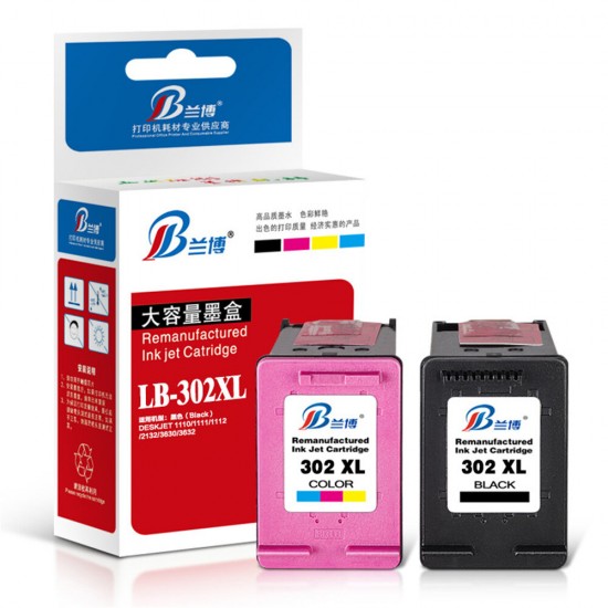 302XL Ink Cartridge for HP 302 DeskJet HP 302 HP 2131 HP 2132 HP1111 Printer Refillable 25ml Printing Consumables