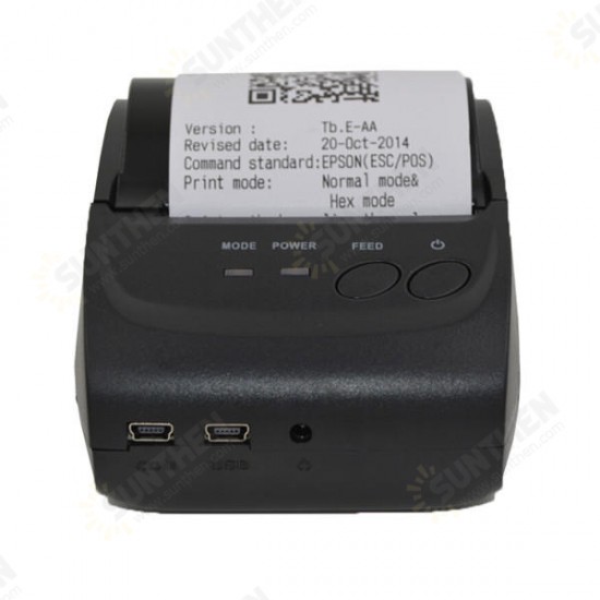 POS-5802LN 58mm bluetooth Wireless Thermal Receipt Printer Support Windows Android IOS Mobile