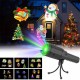 LED Flashlight Halloween Projector Lamp USB Charging Snowflake Lamp Plug In 12 Film Cards Lamp For Home Garden Decor