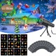 LED Flashlight Halloween Projector Lamp USB Charging Snowflake Lamp Plug In 12 Film Cards Lamp For Home Garden Decor