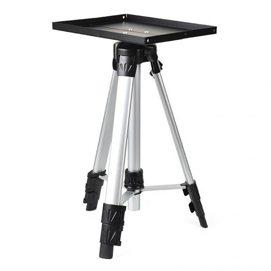 1.15M Portable Metal Projector Stand with Projection Tray Adjustable Multifunctional Stable Floor Tripod Bracket for Home Projector Camera