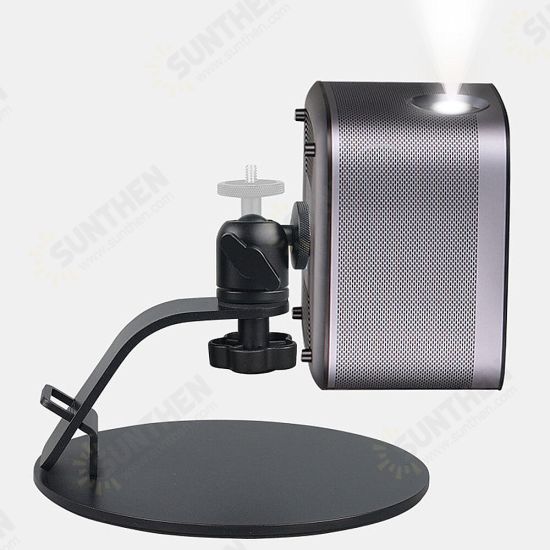 LKT-863 Desktop Projector Stand 360° Panoramic Adjustable Metal Bracket Thickened&Widened Inclined Plate with Non-slip Mat Pan Tilt Projector Holder