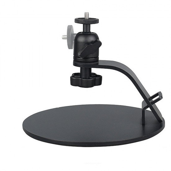 LKT-863 Desktop Projector Stand 360° Panoramic Adjustable Metal Bracket Thickened&Widened Inclined Plate with Non-slip Mat Pan Tilt Projector Holder