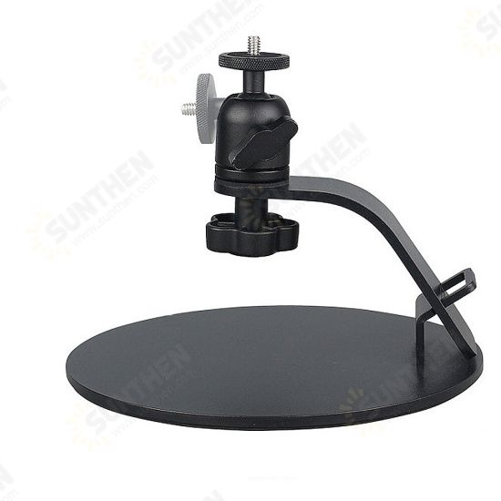 LKT-863 Desktop Projector Stand 360° Panoramic Adjustable Metal Bracket Thickened&Widened Inclined Plate with Non-slip Mat Pan Tilt Projector Holder