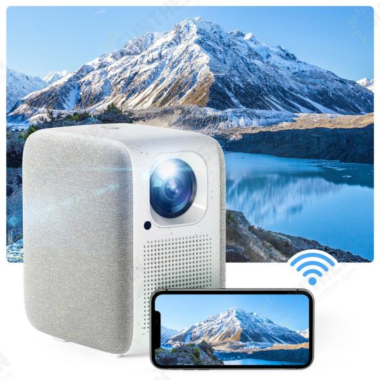 PL4 Portable Projector 2G 8G 1080P HD Full Sealed 400 ANSI Lumens Android 10.0 Google Assistant Keystone Correction Home Theater