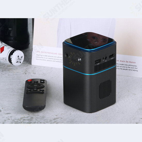 T042 Mini DLP WIFI Projector Android TV 9.0 5G-WIFI Built-in 7000mAh Battery 320 ANSI lumens 1080P Supported 2+16GB Mini Outdoor Movie