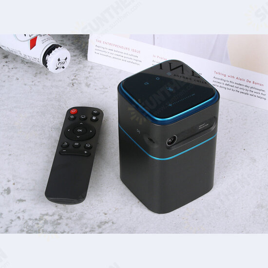 T042 Mini DLP WIFI Projector Android TV 9.0 5G-WIFI Built-in 7000mAh Battery 320 ANSI lumens 1080P Supported 2+16GB Mini Outdoor Movie