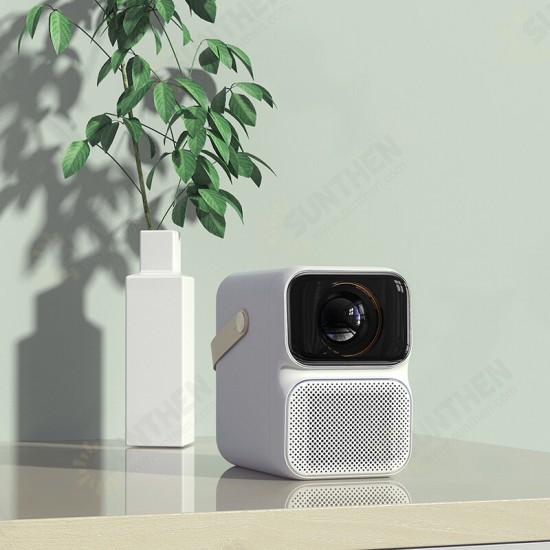 T6max+ 1080P Android 9.0 550ANSI Lumens Four-Point Keystone Correction 5G-WIFI Wireless Cast Screen Bluetooth 5.0 2+16GB AI Voice Control Home Theater Mini Projector