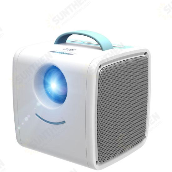 Q2 Mini Portable LCD Projector 30 Lumens 1080P Childrens Education Projector LED Home Cinema Beamer Mini Theater