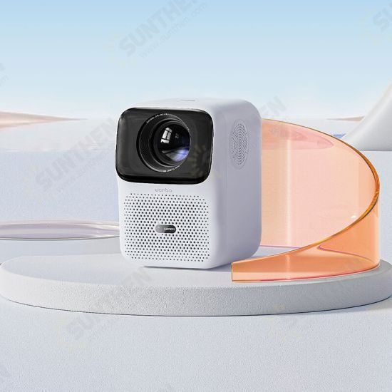 T4 WIFI6 Android Projector 1080P 450 Ansi Lumens Android9.0 16GB Storage Auto Focus Keystone Correction Wireless Mirroring Home Theater Outdoor Movie