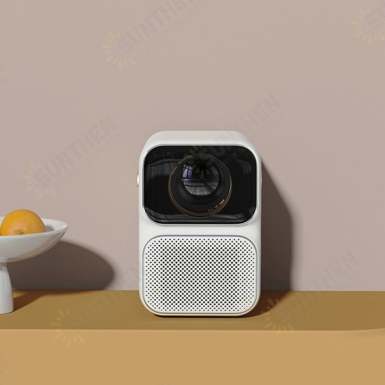 Android 9.0 1080P Projector 550ANSI Lumens Electric Focus Four-Point Keystone Correction 5G-WIFI Wireless Cast Screen Bluetooth 5.0 2+16GB AI Voice Control Home Theater Mini Projector