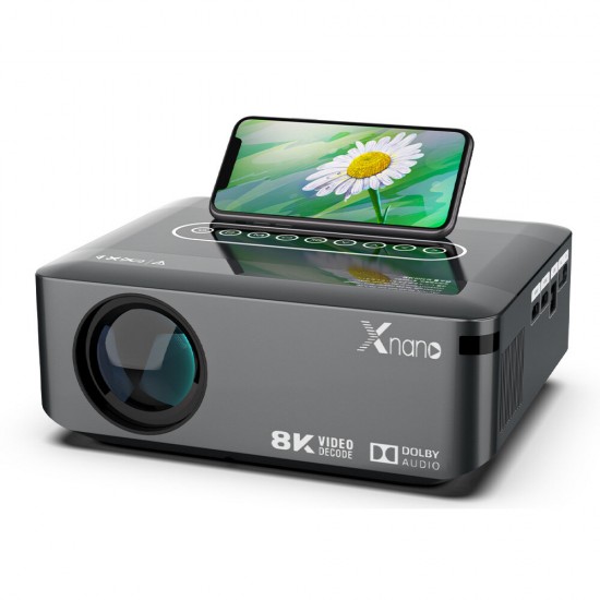 X1 Projector Android 9.0 1920*1080P 300ANSI LCD Projector Dual Band WIFI Bluetooth 5.0 2+16G Android TV EU Plug