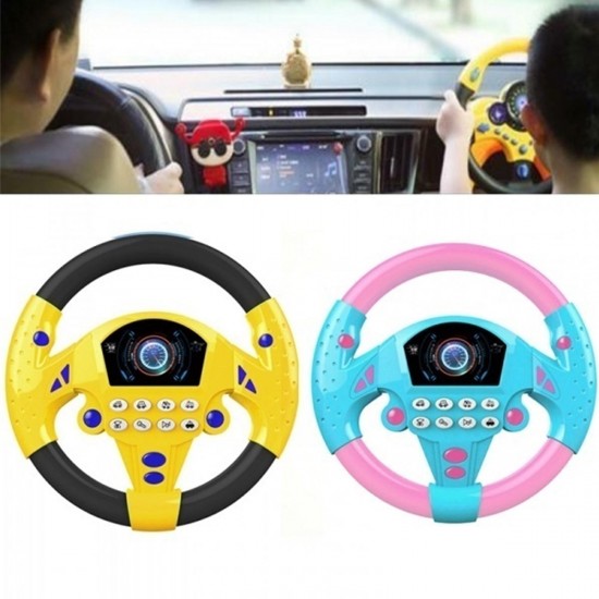 1 PC Learn and Play Driver Baby Steering Wheel Toddler Musical Toys with Lights Sounds