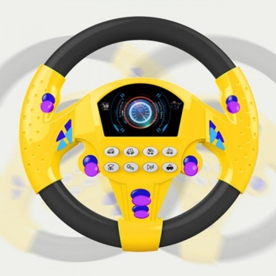 1 PC Learn and Play Driver Baby Steering Wheel Toddler Musical Toys with Lights Sounds