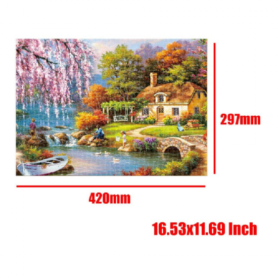 1000 Pcs Landscape Jigsaw Puzzle Unzip for Boys and Girls Indoor Toys