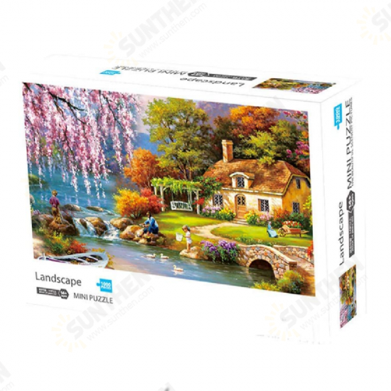 1000 Pcs Landscape Jigsaw Puzzle Unzip for Boys and Girls Indoor Toys