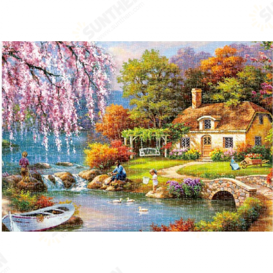 1000 Pcs Landscape Jigsaw Puzzle Unzip for Boys and Girls Indoor Toys