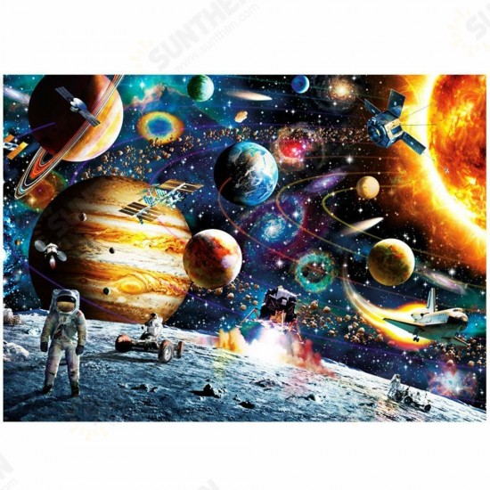 1000 Pieces DIY Space Traveler Scene Flat Paper Jigsaw Puzzle Decompression Educational Indoor Toys