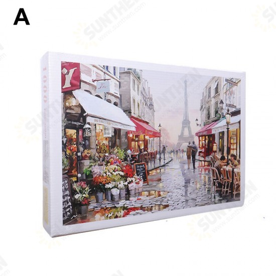 1000 Pieces Jigsaw Puzzle Toy DIY Assembly Paper Puzzle Beautiful Building Landscape Educational Toy