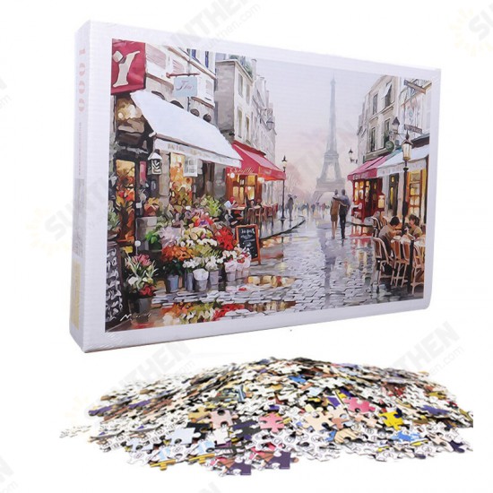 1000 Pieces Jigsaw Puzzle Toy DIY Assembly Paper Puzzle Beautiful Building Landscape Educational Toy