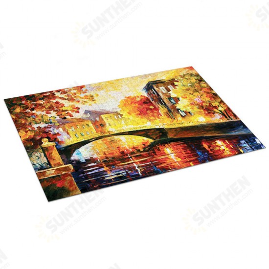 1000 Pieces Landscape Architecture Scene Series Decompression Jigsaw Puzzle Toy Indoor Toys