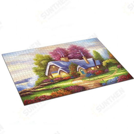 1000 Pieces Landscape Architecture Scene Series Decompression Jigsaw Puzzle Toy Indoor Toys