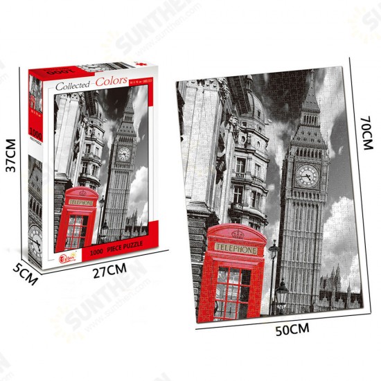 1000 Pieces Of Modern City Architecture Scene Series Decompression Jigsaw Puzzle Toy Indoor Toys