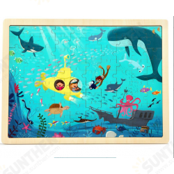 100PCS DIY Jigsaw Puzzle Undersea World 23CM Wooden Educational Developmental Learning Training Toy 100PCS DIY Jigsaw Puzzle Undersea World 23CM Wooden Educational Developmental Learning Training Toy