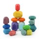 10/16/26 Pcs Wood Colorful Stone Stacking Game Building Block Education Set Toy for Kids Gift