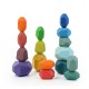 10/16/26 Pcs Wood Colorful Stone Stacking Game Building Block Education Set Toy for Kids Gift