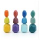 10/16/26 Pcs Wood Colorful Stone Stacking Game Building Block Education Set Toy for Kids Gift