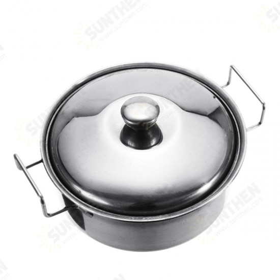 10pc Stainless steel Cookware Kitchen Cooking Set Pot Pans House Play Toy For Children