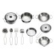 10pc Stainless steel Cookware Kitchen Cooking Set Pot Pans House Play Toy For Children