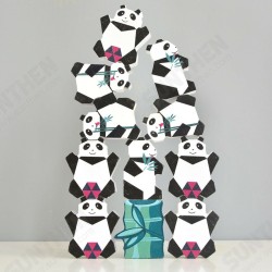 11/13 Pcs Creative Panda Dinosaur Wooden Stacking Game Building Blocks Early Educational Toy for Kids Gift 11/13 Pcs Creative Panda Dinosaur Wooden Stacking Game Building Blocks Early Educational Toy for Kids Gift