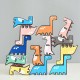 11/13 Pcs Creative Panda Dinosaur Wooden Stacking Game Building Blocks Early Educational Toy for Kids Gift