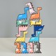 11/13 Pcs Creative Panda Dinosaur Wooden Stacking Game Building Blocks Early Educational Toy for Kids Gift