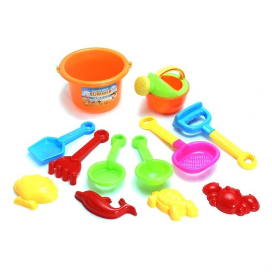 12 PCS Plastic Beach Sand Play Toys Set Intelligence Development Toy for Children Gift