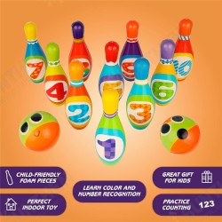 12PCS Cute Mini Bowling PU Soft Indoor Sport Play Games Safe Foam Kids Bowling Children Indoor Sport Family Funny Game Toy Gift 12PCS Cute Mini Bowling PU Soft Indoor Sport Play Games Safe Foam Kids Bowling Children Indoor Sport Family Funny Game Toy Gift