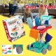 12PCS Plastic Home Cleaning Broom Mopping Carts Mini Tools for Children Toys