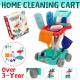 12PCS Plastic Home Cleaning Broom Mopping Carts Mini Tools for Children Toys