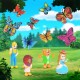14 Pcs High Simulation Colorful Realistic Insects Butterfly Animal Figure Doll Model Learning Educational Toy for Kids Gift