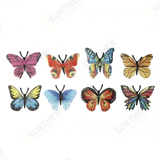 14 Pcs High Simulation Colorful Realistic Insects Butterfly Animal Figure Doll Model Learning Educational Toy for Kids Gift