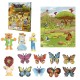 14 Pcs High Simulation Colorful Realistic Insects Butterfly Animal Figure Doll Model Learning Educational Toy for Kids Gift