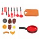 16/36 Pcs Kid Play House Toy ABS Plastic Kitchen Cooking Pots Pans Food Dishes Cookware Toys