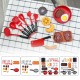 16/36 Pcs Kid Play House Toy ABS Plastic Kitchen Cooking Pots Pans Food Dishes Cookware Toys